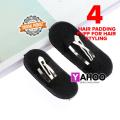 Hair Puff Volumizer Party Hairdos Women Hair Style Maker- Black Hair Braid Pony Tail Maker Styling Tool - 4pcs Loop Styling Tools Black Topsy Pony topsy Tail Clip Hair Braid Maker Styling Tool Fashion Salon Clip Comb Hair Styling Stick Bun. 