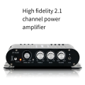 ST-838 HIFI Amplifier 2.1 Channel Car MP3 Mini Amp AUX Input High and Low Bass Adjustment Super Bass 20Wx2+40W Amplifier Easy to Use. 