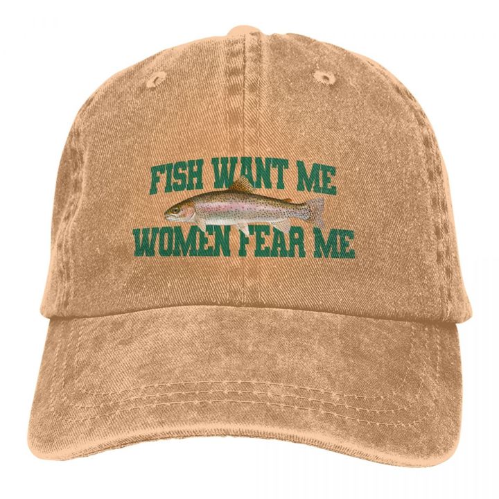 Pure Color Dad Hats Fish Want Me Women Fear Me Meme Classic Women's Hat Sun Visor Baseball Caps Peaked Cap Homesickneisi