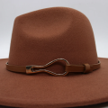 New Large Wide Brim Classic Fedora Hat Unisex Wool Felt Hat British Belt Jazz Men Hat Autumn Winter Women Trilby Dress Hat. 