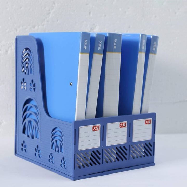 Multi-function%20Plastic%20Storage%20Hanger%203%20Section%20Divider%20File%20Paper%20Magazine%20Rack%20Holder%20Office%20Home%20Desktop%20Book%20Box%20Bookshelf%20-%20Image%202