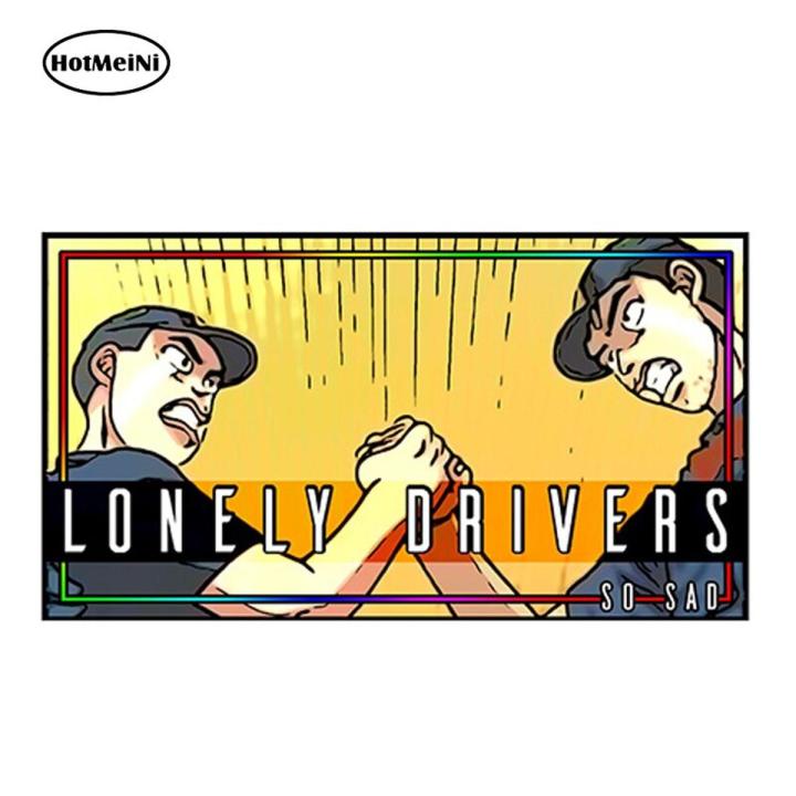【Universal Car Parts Store】HotMeiNi 13cm x Lonely Drivers Slap Sticker Cartoon Car Styling Car Bumper Decal Funny Car