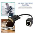 VGA to RJ45 Adapter Network Cable to VGA Network Cable Connector Monitor to Network Cable Connector VGA Extender. 