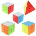 Bundle of 4 Rubik's Cubes (2x2, 3x3, 4x4, 5x5) - Sticker Less, Speed Cube Set, Stickerless Magic Cube Puzzles Toy. 