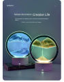 RGB 16 Colors Led Sandscape Lamp, Sandscape Painting, Moving Sand Art, 3D Moving Sand Mountain Lamp With Metal Stand, Hourglass Sand Timer, Sand Lamp, Flow 3D Glass Round Hourglass Painting, Showpiece, Home Decoration By EC Mart. 