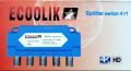 100% Original Ecolink Waterproof 4x1 DiSEqC Splitter Satellit Lnb Switch With 5 RG7 Connectors & Satellit Receiver. 