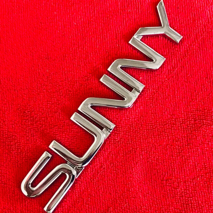 Nissan%20sunny%20emblem%20chrome%20plastic%206.5%20inches%2001%20pc%20-%20Image%202