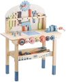 Tool Bench for Kids Toy Play Pretend Toys Tool Bench Workshop Workbench with Tools Set Wooden Construction Bench Toy. 