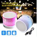 Mini Portable Bluetooth & Rechargeable Speaker with Light  Supported SD Card  - Multi Color. 