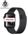 41mm / 40mm / 38mm Milanese loop Strap for Apple Watch Series 1 / 2 / 3 / 4 / 5 / 6 / 7 & Smart - Stainless Steel Band Bracelet for iWatch - Silver - Black. 