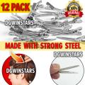 Double Curl Clips, 12-Count - Open Shape Styling Clips - Hair Clips for Blowdrying, Styling, Cutting or Coloring, Salon Style Hair Clips for Women - Pain-Free Hair Accessories for Women & Girls. 