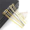 EYE Head Pins 50-60Piece /Bag 20-50MM Gold/Silver Pins  For Making Jewelry Findings DIY Accessories. 