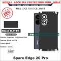 SPARX EDGE 20 pro full Back 360 Protection skin wrap with sides and camera protection premium quality full cover. 