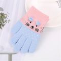 New Hot Lovely Baby Kids Boys Girls Cartoon Cat Thick Knitting Mittens Kids Gloves. 