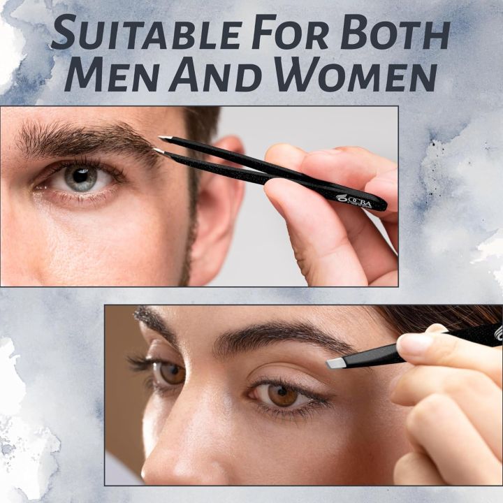 OCBA%20Professional%20Slanted%20Eyebrow%20Tweezers%20%E2%80%93%20Stainless%20Steel%20Facial%20Hair%20Removal%20Tweezers%20For%20Men%20&%20Women%20-%20Image%205