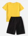 Real Boss- batMan Printed Summer Tracksuit For Kids ,2 Pieces Clothes Set, New Design Shirt And Short For Kids. 