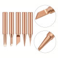 Soldering Iron Pure Copper Bits 900M 5pcs I+B+K+2.4D+3C. 