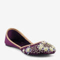 ECS Velvet Bloom Flat Khusa For Women. 