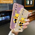 chenyyka For Samsung Galaxy S20 Case Cartoon Cute Pikachu Luxury Plating Side Phone Cases Pattern Silicone Casing Full Back Cover Camera Protection Softcase. 