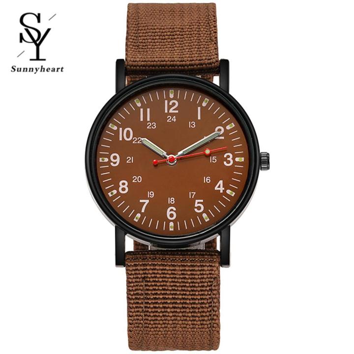 Sunnyheart Luminous Nylon Band Military Watch Men Watches Army Wrist Watch Quartz Men Sports Watches For Men Daraz.pk