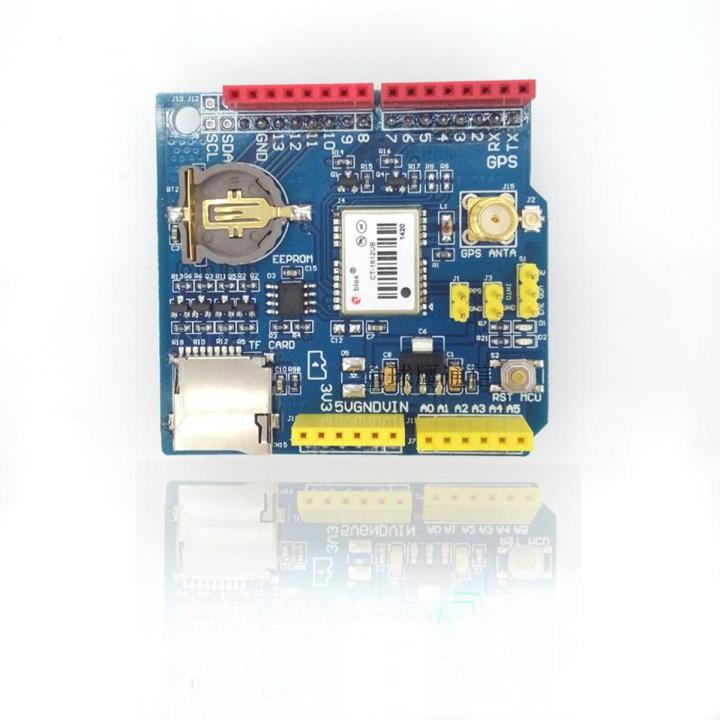 GPS Data Logger Shield for Arduino - Ublox NEO-6M Module with SD Card Slot - 3.3V/5V Compatible (FZ1394)