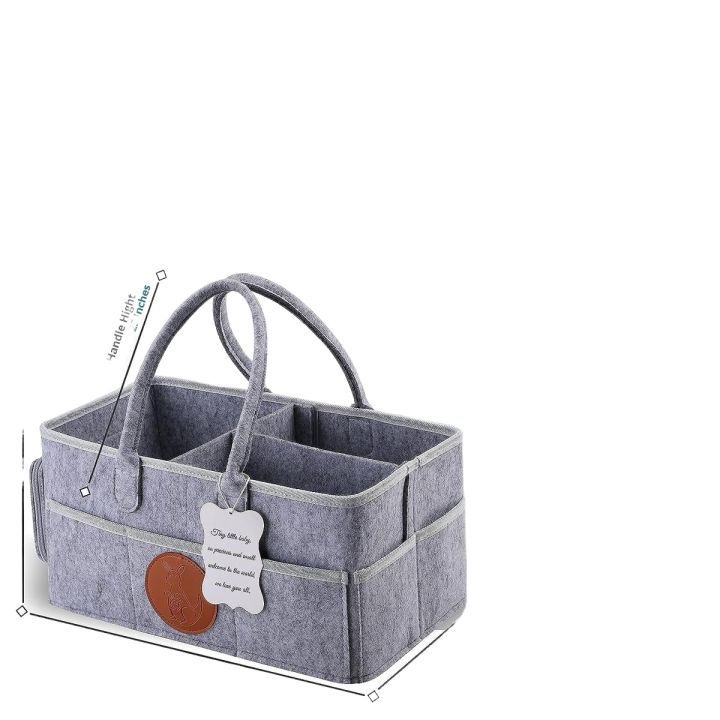 Diaper Caddy Organizer - Portable Storage Basket - Essential Bag for Nursery, Changing Table and Car - Waterproof Liner Is Great for Storing Diapers, Bottles