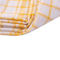 CHECK DUSTER NEW COTTON 58 X 38 YELLOW AND WHITE CHECK. 