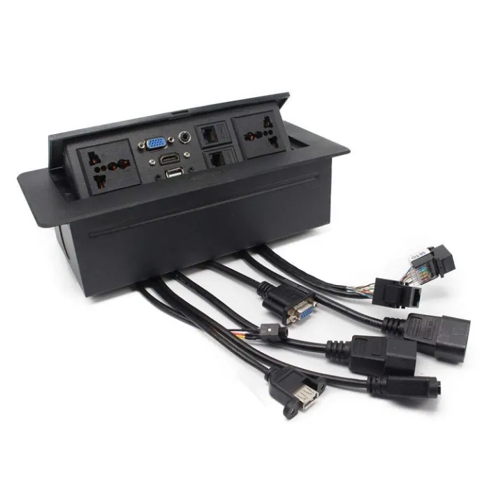 Technology%20Box,%20Conference%20Table%20Connectivity%20Hydraulic%20Pop%20Up%20Box%20Power%20Center%20with%20Wire%20-%20Image%202