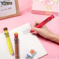 01 Pcs Multicolor Pen 10 in 1 Cute Color Pen Fast Food Burger Fries Cola Design Ballpoint Pens Multicolor Pens 0.5 mm 10 Colors Ink in One Ballpoint Pen - Birthday Return Gift Party Favor Kids Stationery Set Small Gifts. 