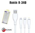 Ronin R-340 Charging Cable – Fast Charging Durable USB Cable for Smartphones & Devices. 