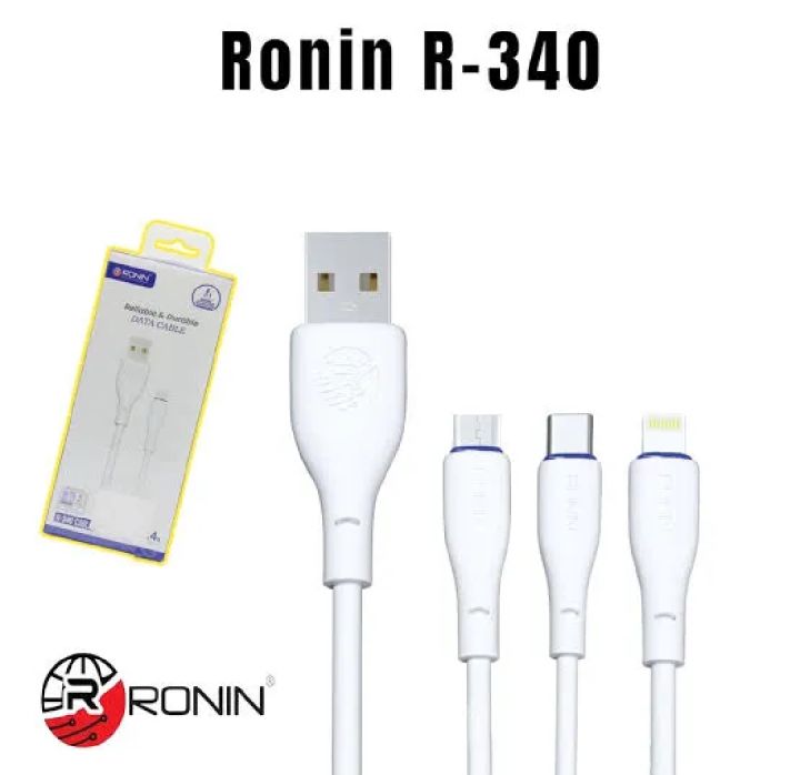 Ronin R-340 Charging Cable – Fast Charging Durable USB Cable for Smartphones & Devices