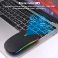 【Triple Mode】 High-Quality Wireless Bluetooth Gaming Mouse RGB with 6 Buttons & 3-Levels DPI Control - Breathing LED Light 2.4G Optical Wireless Mouse with MousePad & Side Buttons for Girls PC, Gaming, Laptop, Pubg, Mobile, Windows OS. 