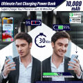 Wireless Charging 10,000 mAh Fast Charging Power Bank. 