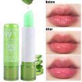 Kiss Beauty Aloe Vera Colorful Lipstick Moisturizing and Nourishing Cosmetic Lip Balm. 