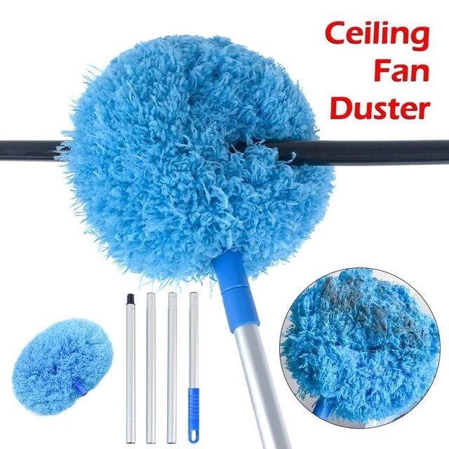 Evelots%20Ceiling%20Fan%20Duster-Both%20Sides-Static%20Microfiber%20Brush-Up%20To%209%20Feet%20Reach%20-%20Image%204
