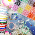 480Pcs Crackle Glass Beads 8mm Crystal Beads Bracelet Beads Gemstone Ball Beads Loose Spacer Beads. 