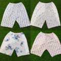 Pack of 5  Baby (unisex) soft cotton niker-trouser with elastic waist in random colors. 