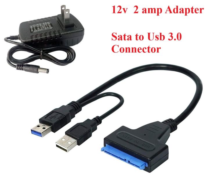 USB 3.0 to SATA - Sata to Usb 3.0 - Usb to SATA - External Hard drive - Converter - Cable - Adapter - Support 2.5" & 3.5" - For SSD - HDD - Hard Drive