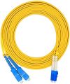 LC UPC to SC UPC Patch Cord-Single Mode-Duplex-Optical fiber Cable. 