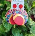 Newest Printed Handmade Round African Funky Earrings Wood. 