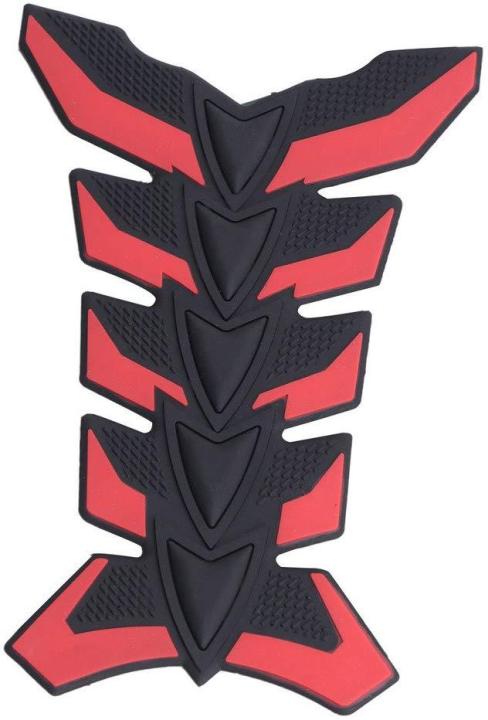 Motorcycle Fuel Tank Decals 3D Rubber Protector Pad Sticker Red