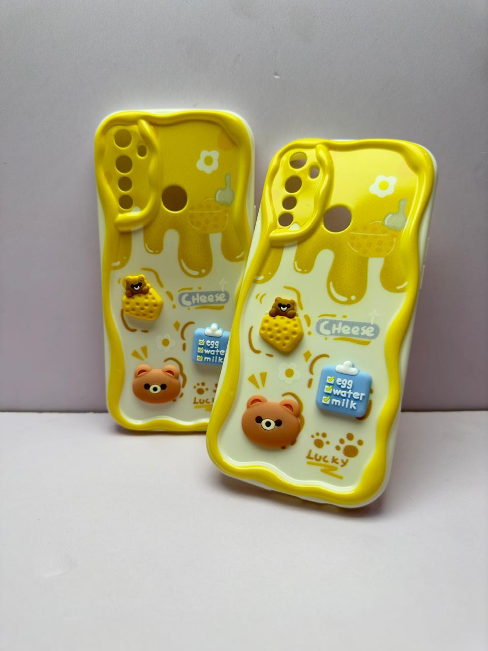 Lahore Mobile Case for Realme C3 2020 Back Cover Colorful Wavy Phone Cases - Luxerey Back Cover - Creative Lovely 3D Doll -Girls Back Cover 3