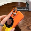 Gradient Magnetic Phone Cases For iPhone 11 12 13 14 15 Pro Max 14 15 Plus For Mag Safe Case With Lens Film Colorful Hollow Hard PC Back Cover. 