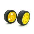 Pack Of 2 - Wheels For Robot Base DIY Robotics And Arduino. 
