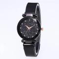 [Professional] Black Magnetic Ladies Waterproof Wrist Watch. 