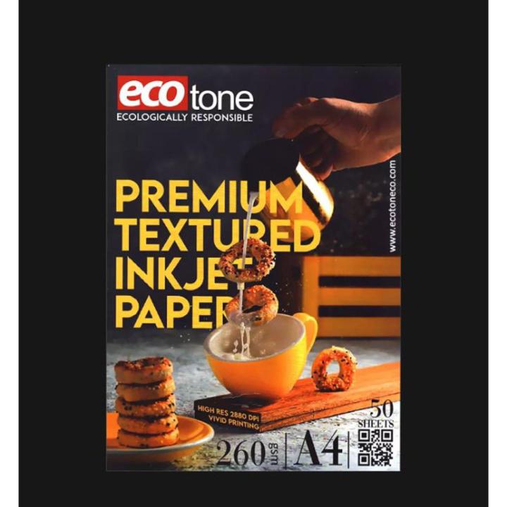 Ecotone Premium Glossy photo paper A4 size Embossed texture Card 260gm
