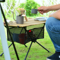 Portable Folding Table Storage Net Shelf Bag Stuff Mesh For Picnic Outdoor Camping BBQ Kitchen Folding Table Rack Outdoor Desk. 