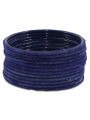 Navy Blue | 24 pieces/ 2 Dozen velvet glass bangles of all sizes ( do, sawa do , dhai ). 