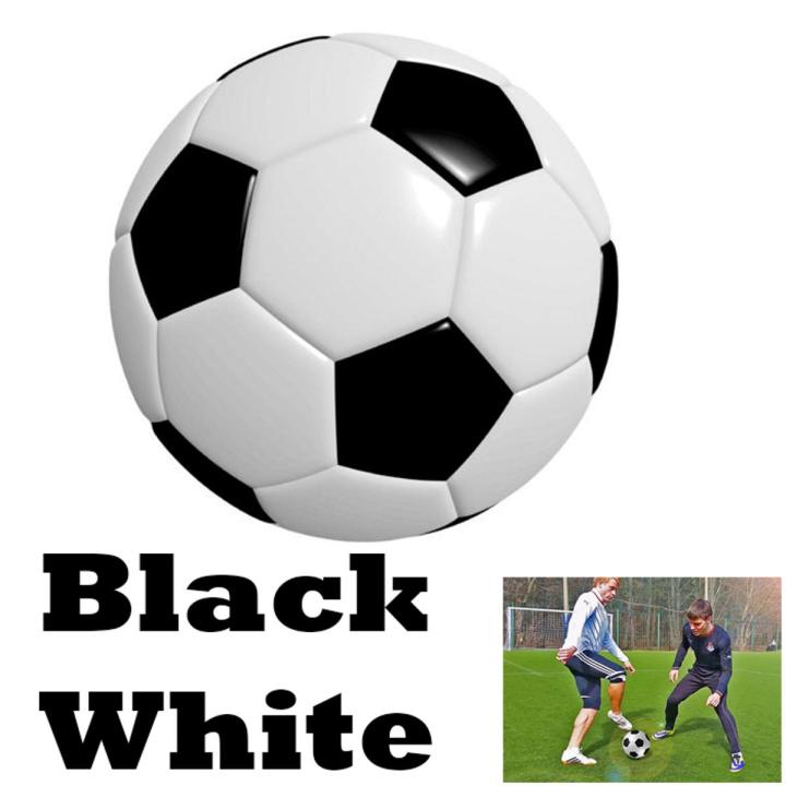 Standard Size Leather Football black & white made in Sialkot.