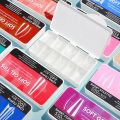 Soft Gel Full Cover Nail Tips,Clear Gel False Nails Press On Nails for Nail Extension Manicure Soak Off. 